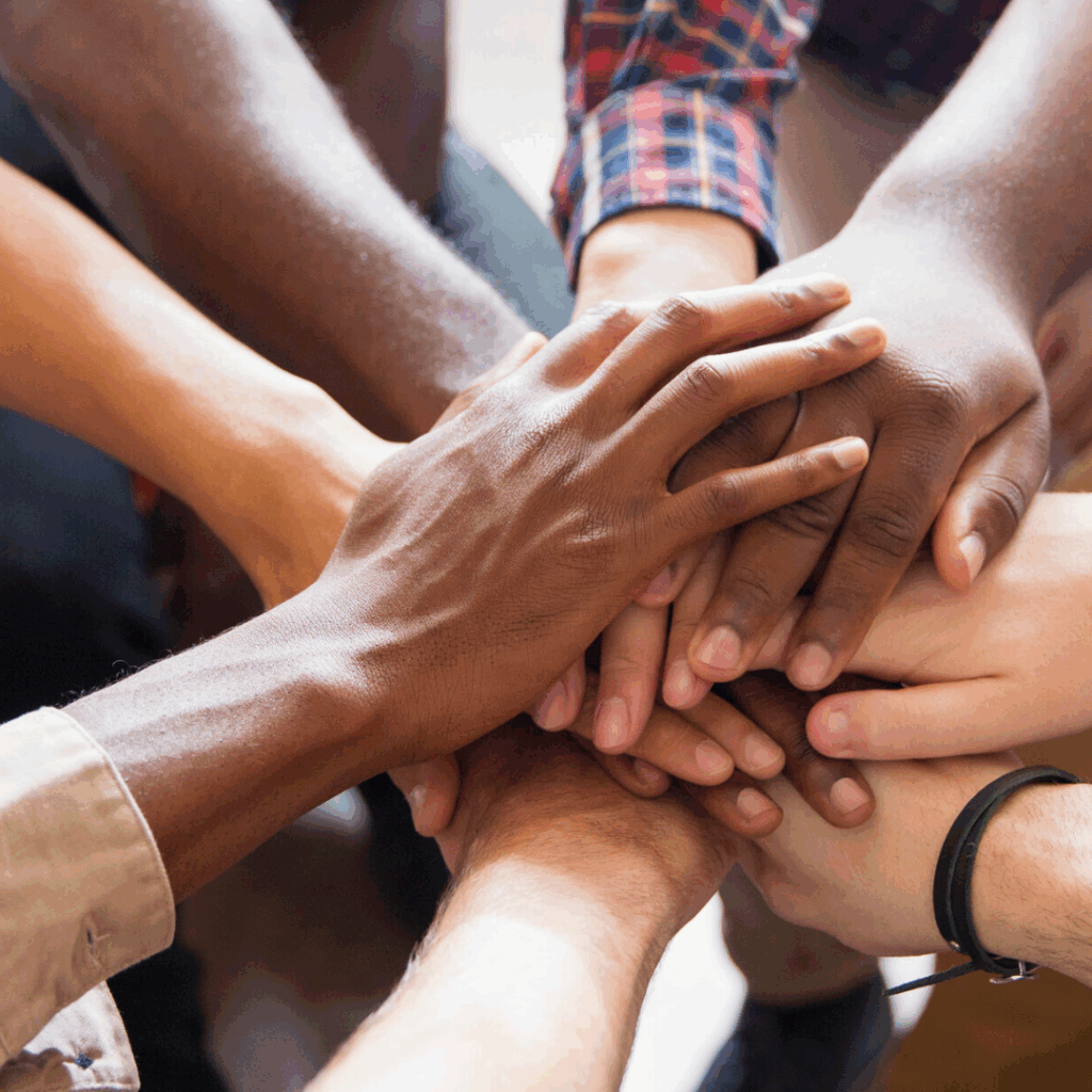 hands all together